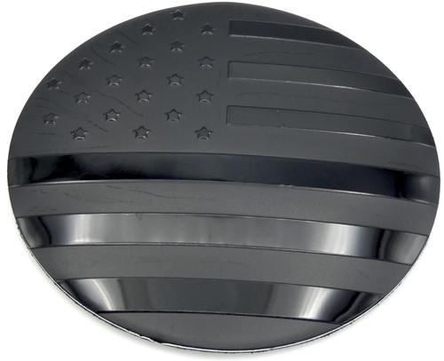 1x Patriotic American Flag Decal Sticker Emblem Aluminum Dome 65mm 2.55" Black - Foto 13 di 21