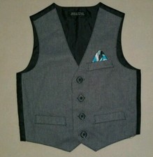 Boy's Formal Vest Size 2T Black Blue