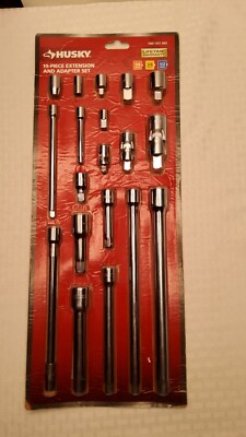 Husky 19 Pc. Extension And Adapter Set 1/4 3/8 And 1/2 Drive