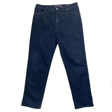 Gloria Vanderbilt Amanda Jeans Womens Size 16 Stretch Dark Wash Straight Leg
