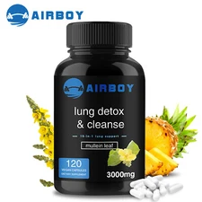Lung Detox & Cleanse - Mullein Leaf,Quercetin,Bromelain-Healthy Lungs Supplement