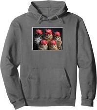Donald Trump Make Cats Safe Again Red Hat 2024 Debate Unisex Hooded Sweatshirt