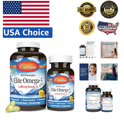 Labs Elite Omega-3 1600mg Softgels - Heart Health, Lemon Flavor, 240 Count
