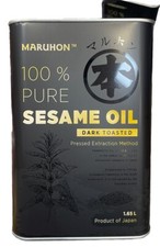 Maruhon 100% Pure Sesame Oil Dark Toasted 56 Fluid Ounce| 1.65 LITRES| JAPANESE