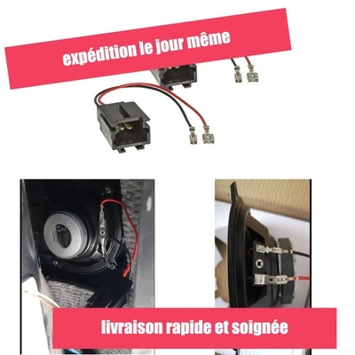 Adaptateurs ISO haut-parleurs voiture Peugeot Citroën Fiat Sound-way 2 pièces - Photo 1/4