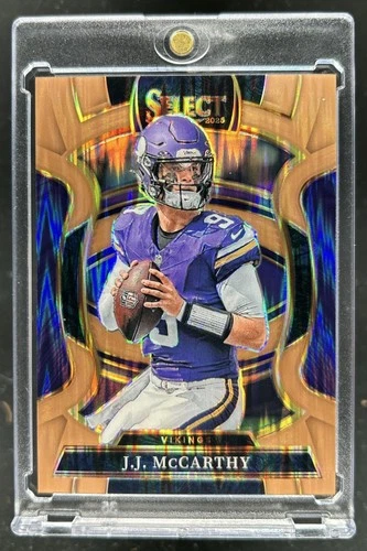 2025 Panini Select JJ McCarthy Concourse Copper Prizm Shock #/899 Vikings