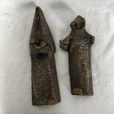 Vintage Mid Century Jaru Brutalist St Francis & Nun Sculpture Religious Art (V1)