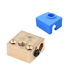 3D Printer Brass Heater Block Silicone Shell Case Set For CR10 Hotend MK8 Nozzle