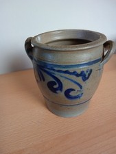 Alter kleiner Schmalztopf Steingut Deko