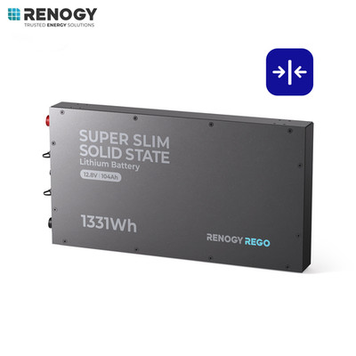 Renogy Lithium Battery 12V 104Ah LiFePO4 Solid State Battery 60+BMS 6000+ Cycles