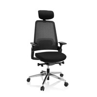 BüRostuhl Chefsessel Schreibtischstuhl Drehstuhl Schwarz KopfstüTze Ergonomisch