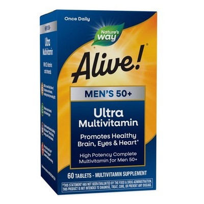 Alive! Men's 50+ Ultra Multivitamin 60 Tabs