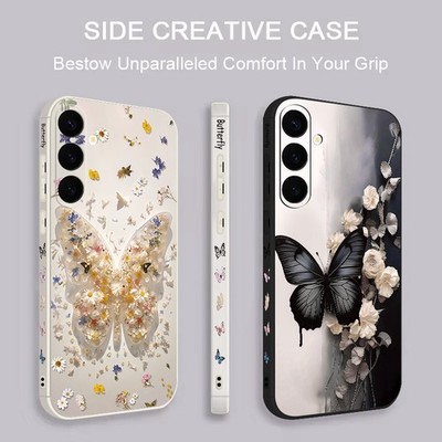 Silikon Schmetterling Handyhülle für Samsung Galaxy A37 A57 A36 A56 A35 A55 A54