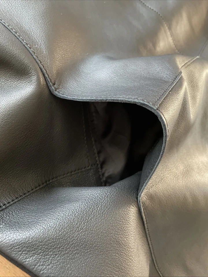 Max Mara Weekend Fiamma 羊皮前无袖紧身连衣裙 8 码黑色 — 第 4/4 张图片