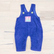VTG Midori Wear Baby Overalls Size 18 Months Purple Corduroy USA Made 90s