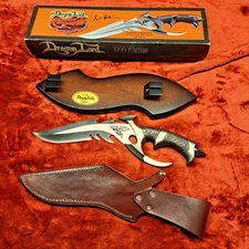 GIL HIBBEN UC898 Dragon Lord "FPR" (0907/7500) w/Display Std & Signed Sheath-LN