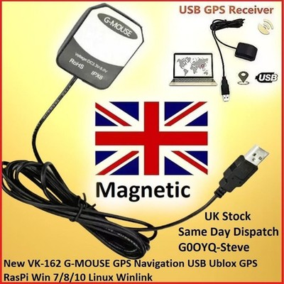 Neuer VK-162 G-MOUSE GPS Navigation USB Ublox GPS RasPi Win 7/8/10 Linux Winlink