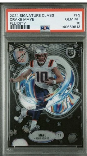 2024 Topps Signature Class Fluidity Drake Maye RC Super Bowl! Psa 10 💎