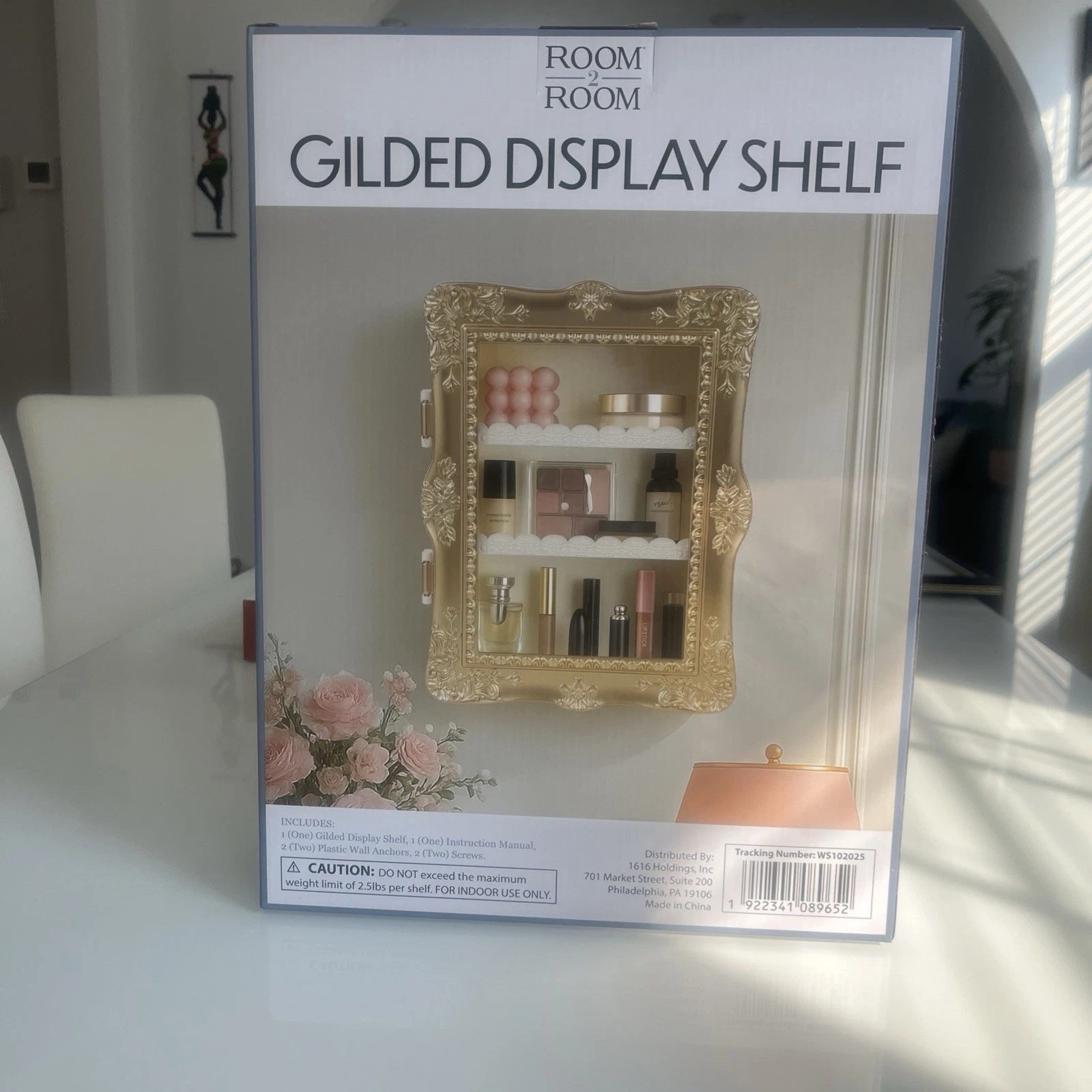 ROOM 2 ROOM Gilded Display Shelf Gold TikTok Viral Vanity Wall Decor