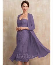 JJ s House New Sequin Mother of the Bride Knee Length Dress