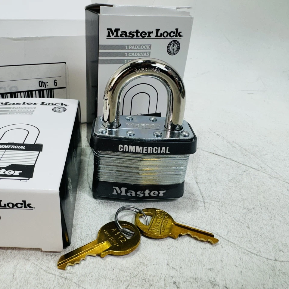 6 Pack - NEW Master Commercial Locks M15KALF Boron Carbide With Keys Alike A112 - Image 2 of 4