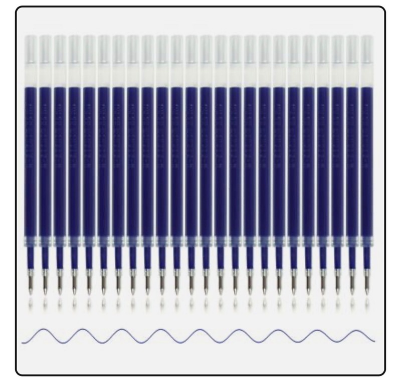 24 Pcs Retractable Blue Gel Ink Refills 0.5 mm Point Blue Ink