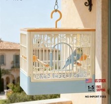 Portable Foldable Bird Cage - 360&deg; Full View - Travel Cage with Organizer