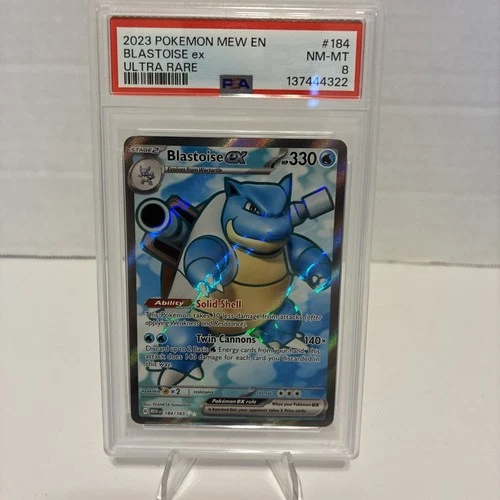Blastoise EX 184/165 Ultra Rare Graded ( PSA 8 )