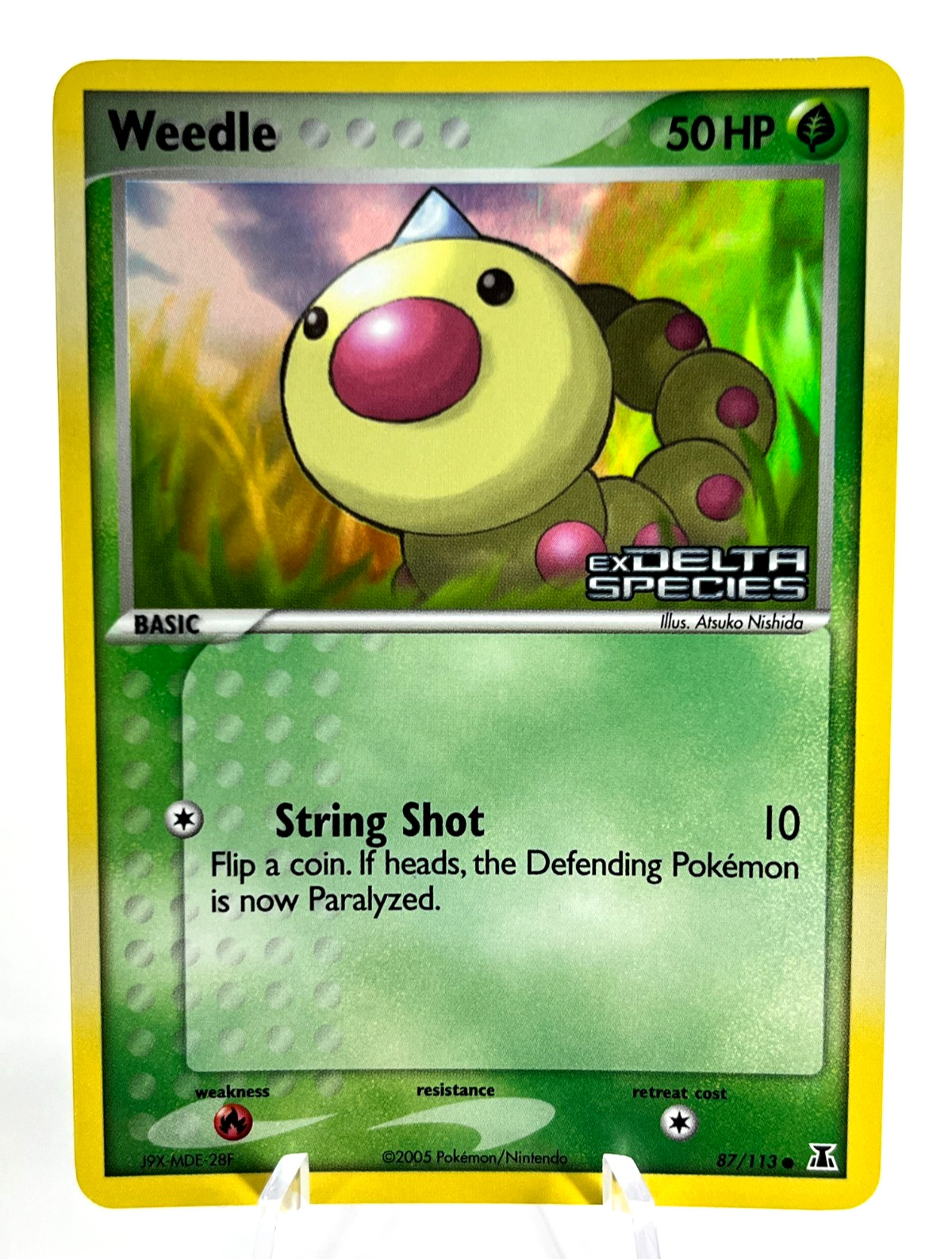 Weedle 87/113 - EX Delta Species - Reverse Holo - Pokemon - LP