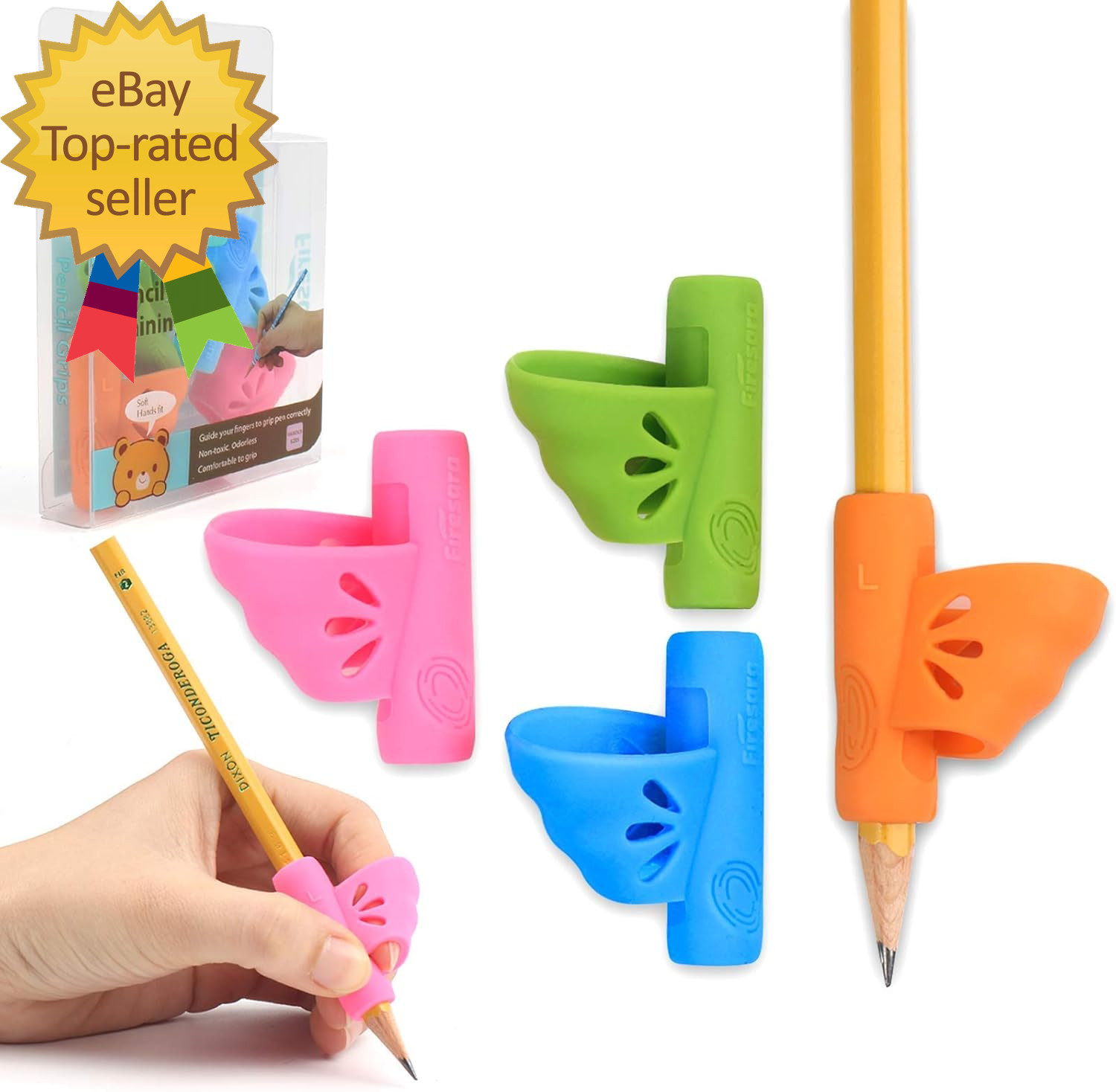 Left-Handed Training Grips Original Butterfly Pencil Holder Correction Writing A