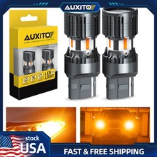 AUXITO 7440/7443 LED Turn Signal Light Bulbs Hyper Anti Flash Amber Super Bright