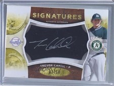 2009 Sweet Spot Signatures Black Bat Silver Ink 2/10 Trevor Cahill Auto 9fz