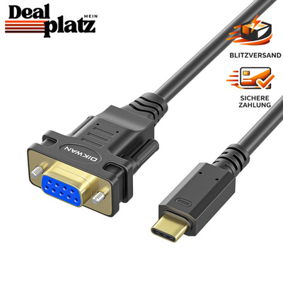 USB C auf Seriell Adapterkabel DB9 RS232 für Mac OS Windows Android Linux