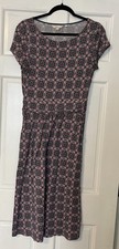 Boden Jersey Day Dress 6L Pink Green Amelie S...
