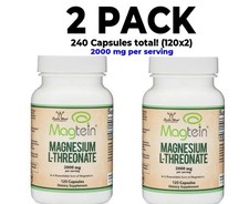 Magtein, Magnesium L-Threonate 2 PACK, 120 capsules each, 2000 mg per serving