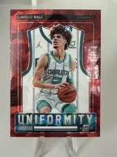 2021-22 Panini Contenders Optic Uniformity Red Cracked Ice Prizm LaMelo Ball