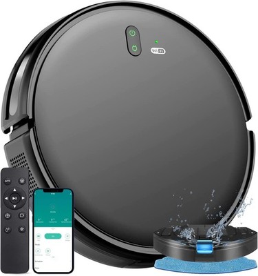 XIEBro 2 in 1 Robot Vacuum and Mop Combo with 2000Pa Max Suction - Black