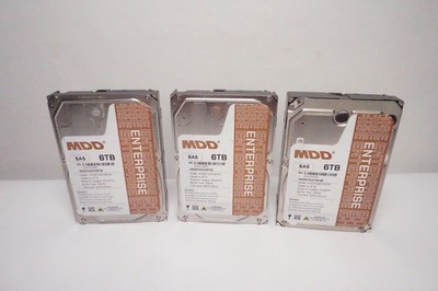 MDD 6TB 7200RPM SAS Internal Enterprise Hard Drive lot of 3 untested
