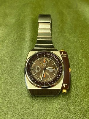 Alba Giugiaro Chronograph Alien Ripley Model Watch Brown Rare Japan Running