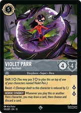 Disney Lorcana Violet Parr - Super Resilient 176 Super Rare AOV NM