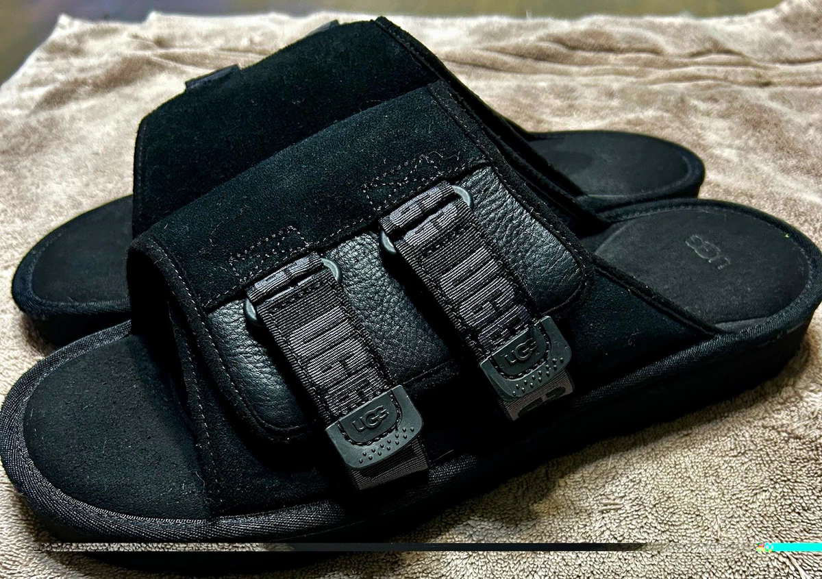 NWOT UGG MEN\'S SLIDE SANDALS WITH ADJUSTABLE STRAPS SIZE 12 UGG Slide Black Sandals for Men for sale | eBay main image 3