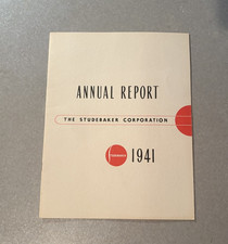 Studebaker Corporation Annual Report 1941. Nmt Studebaker Corporation Annual Report 1941. Nmt