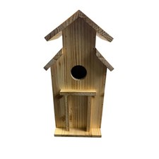 New in Box Wooden Bird House Outdoor Garden one hole