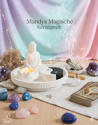 Spirituelles Deko Set Buddha Schale & Yin Yang - Keraflott Handarbeit Meditation