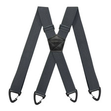 Heavy Duty Suspenders for Men Work Outdoor Biker 3.8Cm Wide X-Back with 4 Snap H