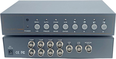 8 Channel Analog CCTV Video Multiplexer Color Quad Processor Screen Splitter wit