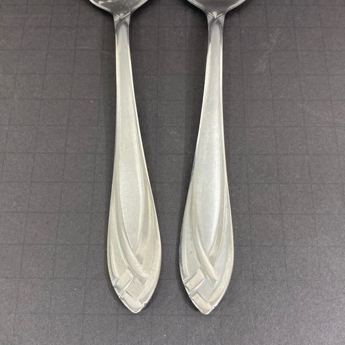 Hampton Silversmiths LACE FROSTED Stainless Steel Lot of 2 Oval Spoons - Picture 2 of 9