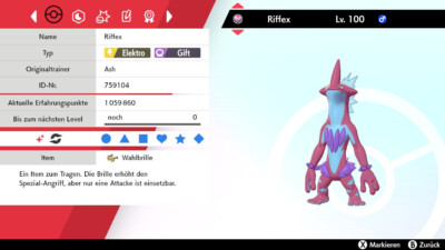 Shiny Riffex Tief 6IV | LVL 100 | Pokemon Schwert / Schild / Sword / Shield