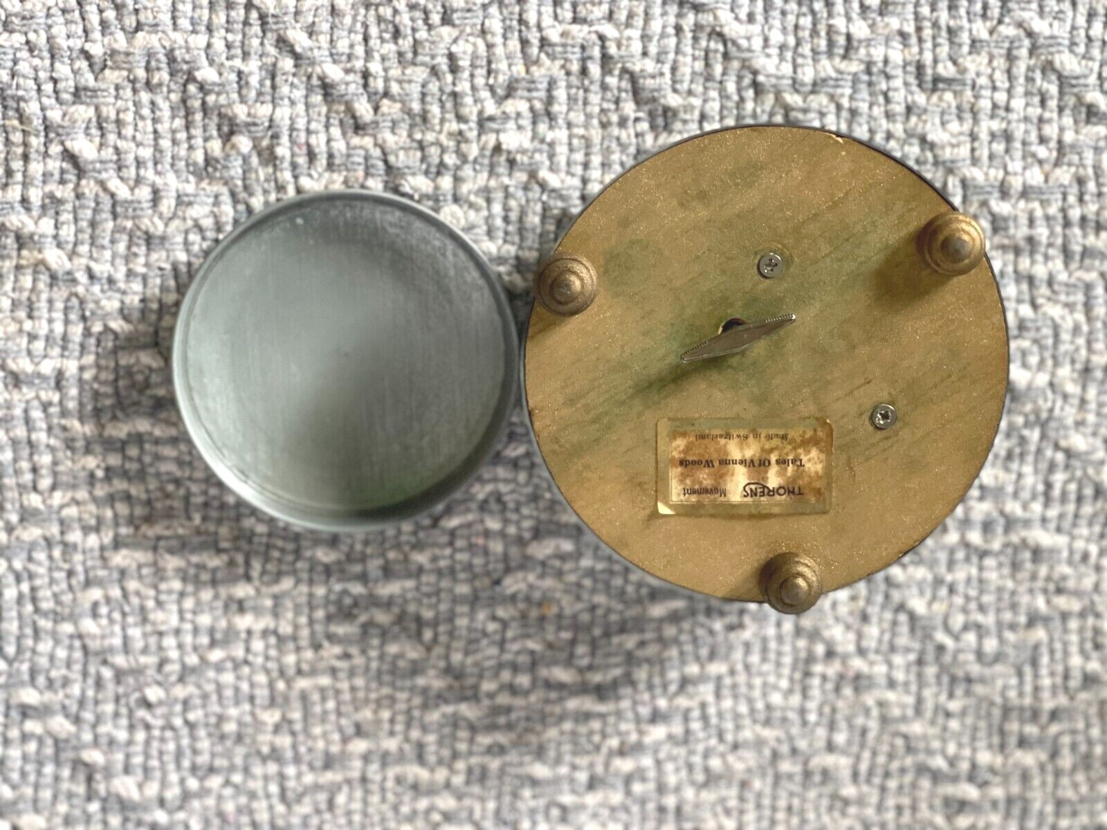 Vintage Thorens Metal Powder Puff Music Box eBay