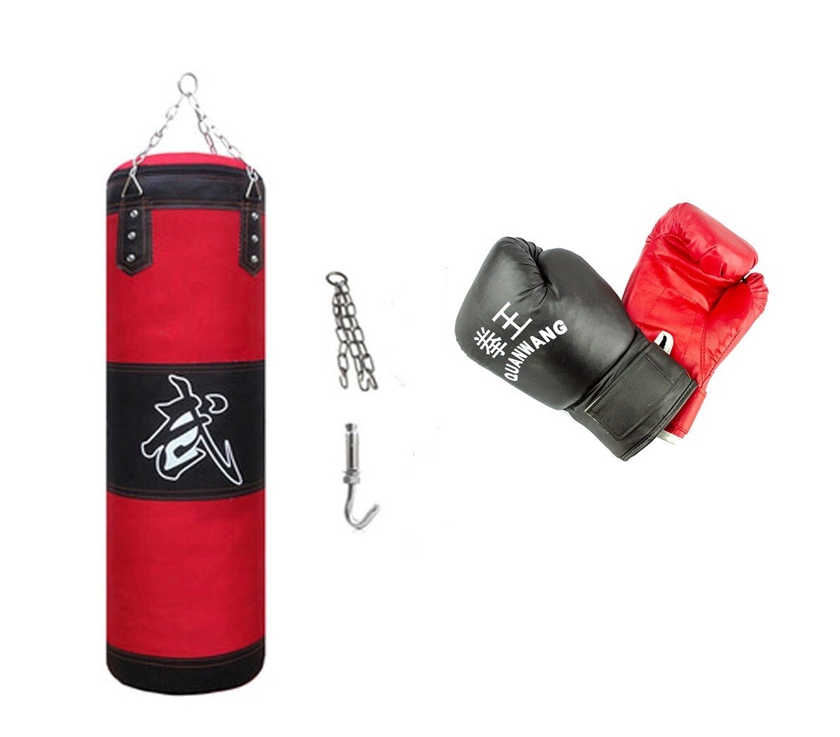 Kit All in One da Boxe 10749 con Sacco Guantoni e Gancio per Allenamenti